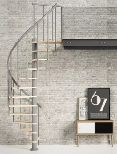 dolle calgary spiral stairs in light grey